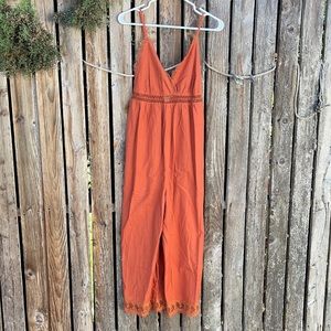 Billabong Lace Jumpsuit NWT Small Boho Beach Copper Cropped Crocheted New